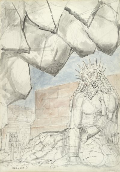 The Complaint of the Giant Nimrod, illustration to the Divine Comedy by Dante Alighieri, 1824-27 by William Blake